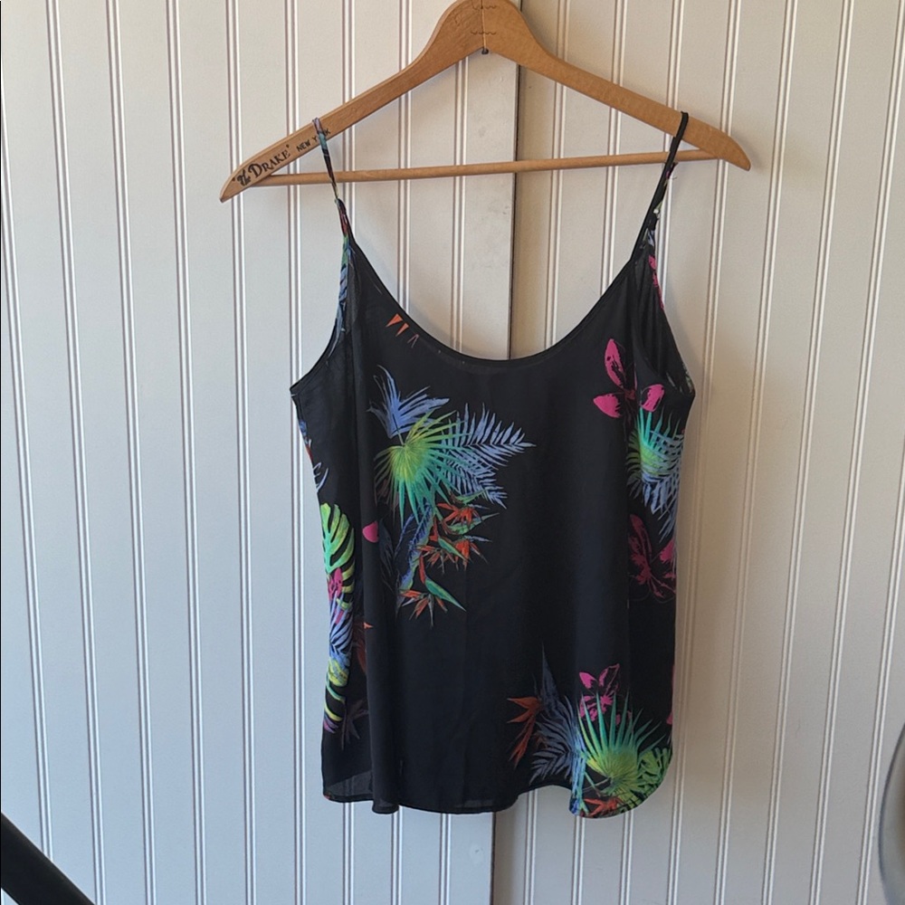 Apt. 9 Black Tropical Print Camisole